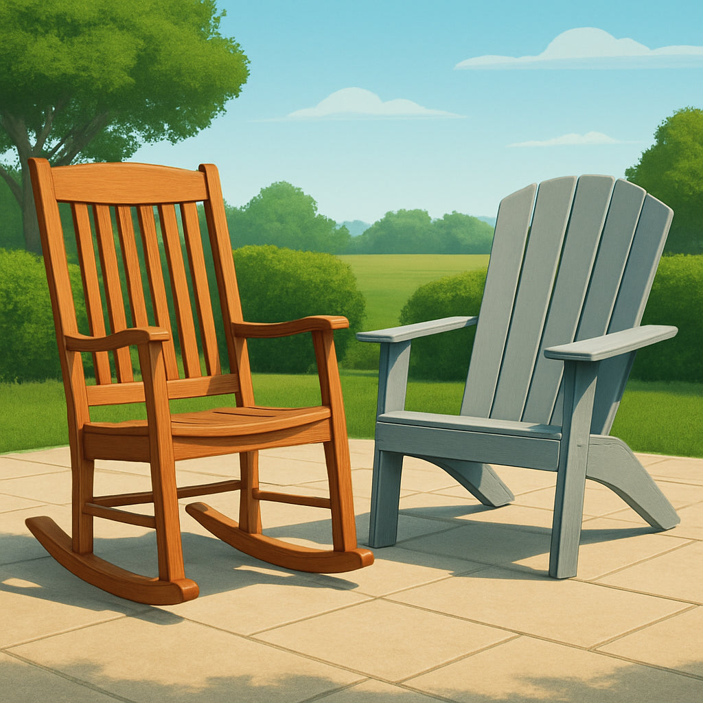 Featured image for Outdoor Rocking Chairs vs Adirondack Chairs