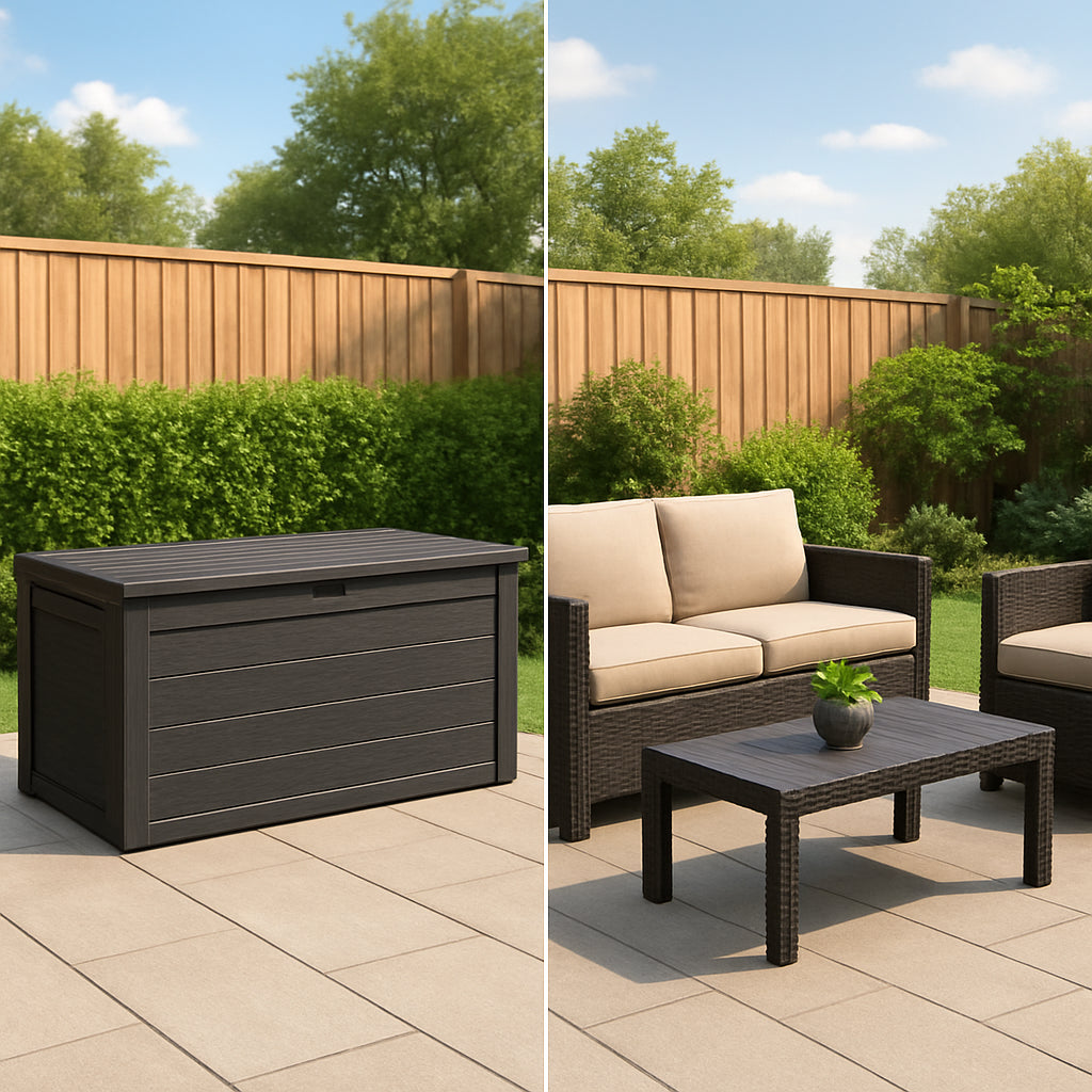 Featured image for Keter Outdoor Storage & Patio Furniture vs Shintenchi