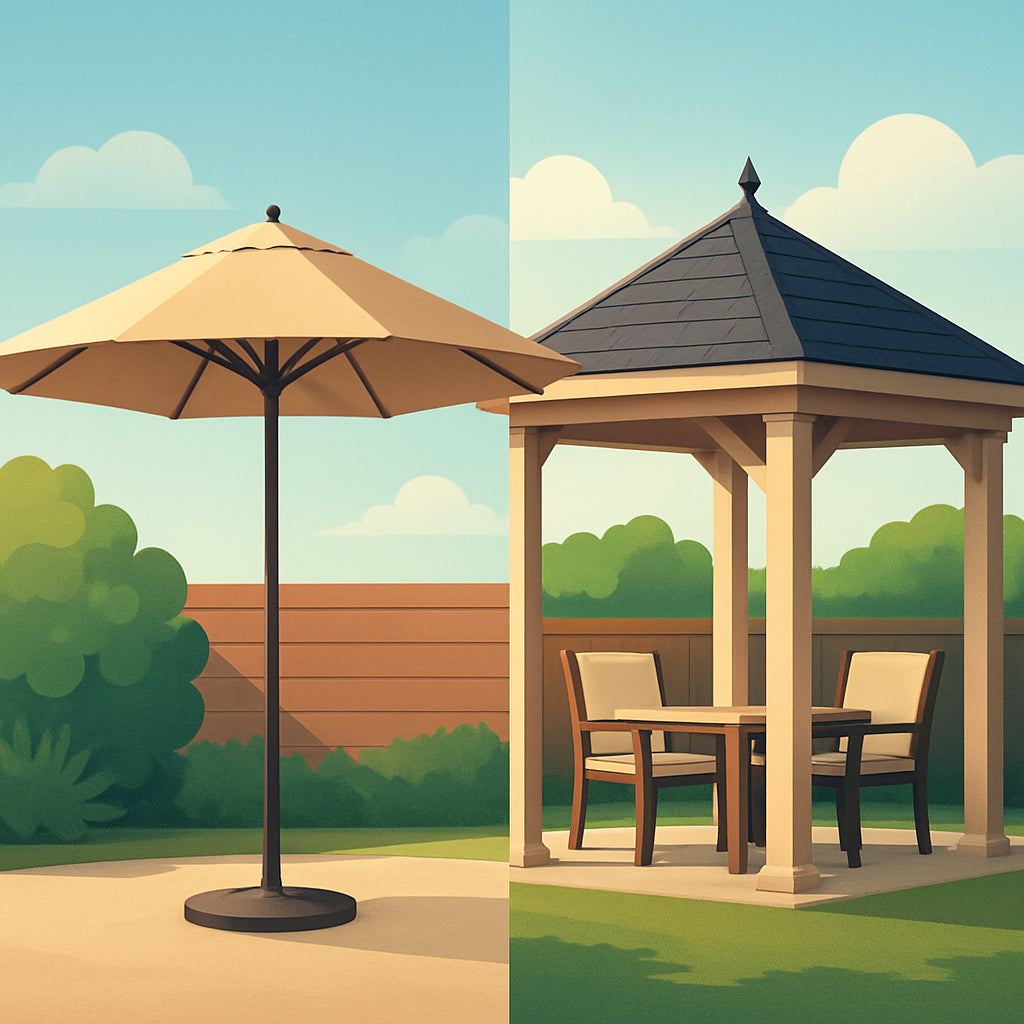 Featured image for Patio Umbrellas vs. Gazebos: Which Is Best?