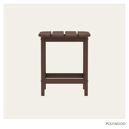POLYWOOD SBT18MA South Beach 18" Outdoor Side Table, Mahogany