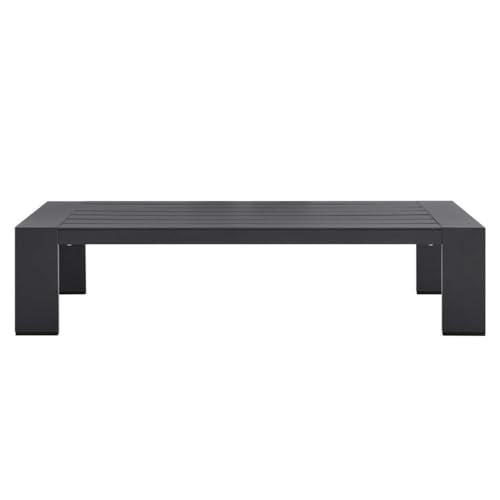 Modway Tahoe Aluminum Outdoor Patio Coffee Table in Gray