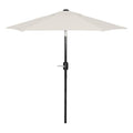 Punchau 6 Ft Outdoor Patio Umbrella - Outdoor Umbrella for Patio, Pool, Table, Garden, Deck, & Beach - Easy Open/Close Crank and Push Button Tilt Adjustment - Beige Market Umbrellas
