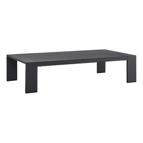 Modway Tahoe Aluminum Outdoor Patio Coffee Table in Gray