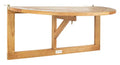 Safavieh PAT7045A Outdoor Collection Owens Natural teak wood Balcony Hanging Half Table