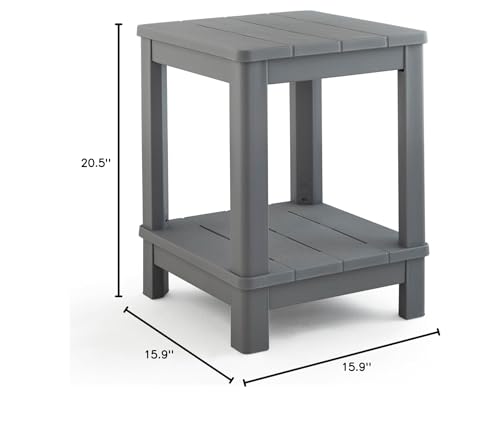 Keter Deluxe Adirondack Side Table - Gray