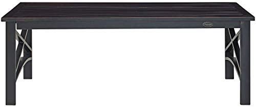 Crosley Furniture Kaplan Weather Resistant Metal Outdoor Coffee Table for Patio, Deck, Porch, Oiled Bronze