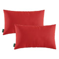 YOOZEKU Indoor Outdoor Lumbar Pillows,Waterproof Outdoor Pillows Set of 2 for Patio Furniture,12×20 Inch,Red