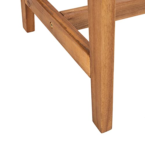 SAFAVIEH Outdoor Collection Casella Acacia Wood 5-Piece Patio Set PAT7077A, Natural/Light Brown