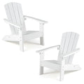 Giantex Kids Adirondack Chair, All-Weather HIPS Children's Outdoor Chair w/Ergonomic Design, Toddler Lawn Chairs for Age 3-8, Kids Beach Chair for Garden Patio Backyard (2,White)