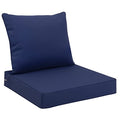 Favoyard Outdoor Seat Cushion Set 24 x 24 Inch Waterproof & Fade Resistant Patio Furniture Cushions with Removable Cover Deep Seat & Back Cushion with Tie Straps for Chair Sofa Couch
