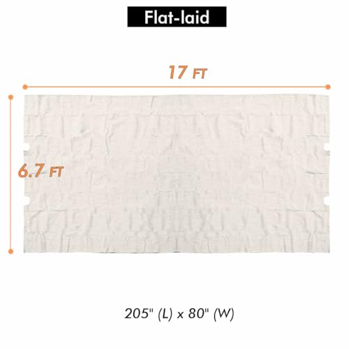 Universal Doubleton Steel Pergola Replacement Cover for Pergola Structures L-PG080PST, 80''x 205'' (Beige)