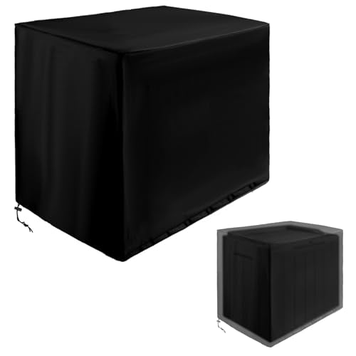 Fukaisu Cover for Devoko 30-Gallon Outdoor Deck Storage Box, 22.8x19.9x16.9in/58x50.5x43cm Waterproof & Reusable Patio Outdside Deck Tool Box Cover with Drawstring Design