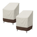 Amazon Basics Outdoor Patio Chair Covers, Waterproof, Anti-UV, Weather Resistant, Durable, Set of 2, Beige/Tan
