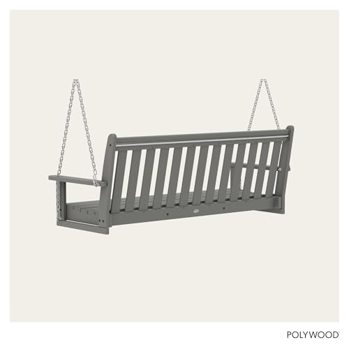 POLYWOOD GNS60GY Vineyard 60" Swing, Slate Grey