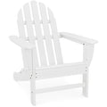 Hanover Classic Adirondack Chair, All-Weather HDPE Outdoor Furniture, Eco-Friendly, Durable Outdoor Patio Seating, White