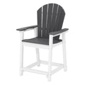OTSUN Tall Modern Adirondack Chair, All Weather HDPE Bar Height Adirondack Stools Two-Tone Widened Durable Design for Porch Patio Yard Lawn Fire Pit Bistro Basement Indoors & Outdoors