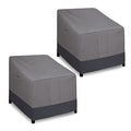 Easy-Going Outdoor Chair Cover Waterproof, Heavy Duty Patio Chair Cover, Windproof Outdoor Furniture Cover with Air Vent (2 Pack-35Wx38Dx31H inch, Gray/Dark Gray)
