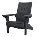 Keter Modern Adirondack Chair – Made in the USA, Weather‑Resistant Resin Outdoor Patio Chair, Sleek Contemporary Design, Durable All‑Weather Seating for Deck, Lawn & Backyard – Graphite