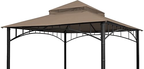 SCOCANOPY Gazebo Replacement Cover Compatible with Target Madaga Gazebo Model L-GZ136PST, L-GZ136PST-2/7/9 and Havana Gazebo, (New Khaki)