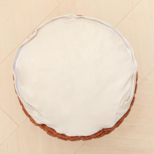 Asuprui Pouf Ottoman Round Ottoman Foot Rest Foot Stool Poufs for Living Room Bean Bag Chair Floor Pouf Storage Solution or Wedding