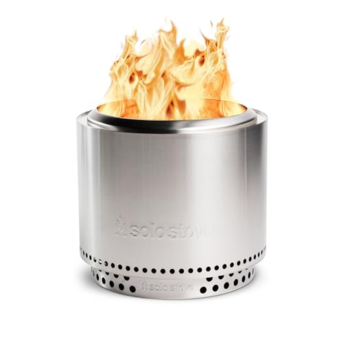 Solo Stove Bonfire with Stand | 19.5" Smokeless Fire Pit, Removable Ash Pan | Portable Stainless Steel Wood Burning Outdoor Fireplace, Ideal for 4–6 People, 21.75 lbs