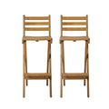 Christopher Knight Home Tundra Outdoor Foldable Wood Barstool Set, 2-Pcs Set, Natural