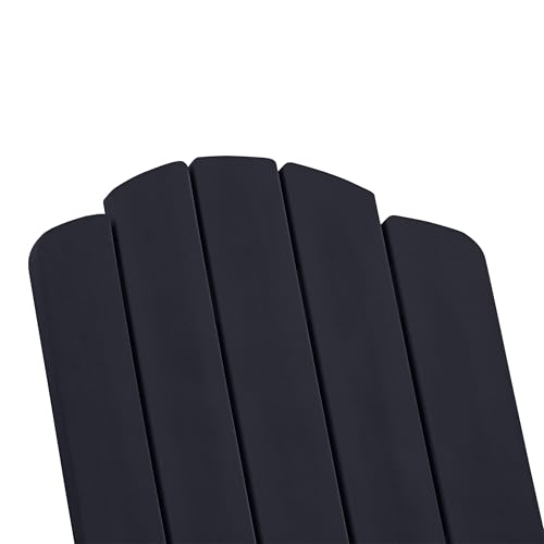 Keter Kiawah Adirondack Chair, Weather‑Resistant Resin Outdoor Patio Chair, Ergonomic Design, All‑Weather Seating for Garden, Deck & Backyard, Midnight Navy