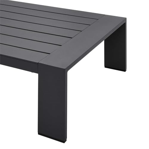 Modway Tahoe Aluminum Outdoor Patio Coffee Table in Gray
