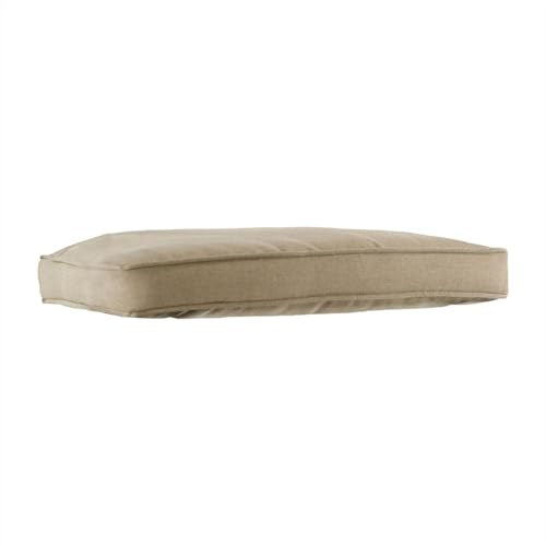 Hanover Replacement Cushion for Traditions Stationary Dining Chairs and Swivel Rockers in Tan, Weather-Resistant Seat Cushion for Outdoor Chair