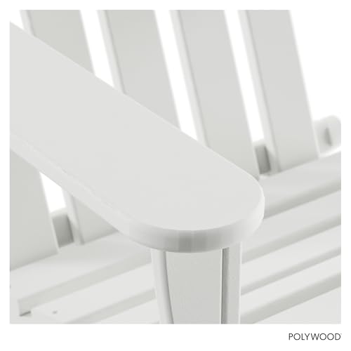 POLYWOOD AD5030WH Classic Folding Adirondack Chair, White 35.7 x 29 x 35.7 inches