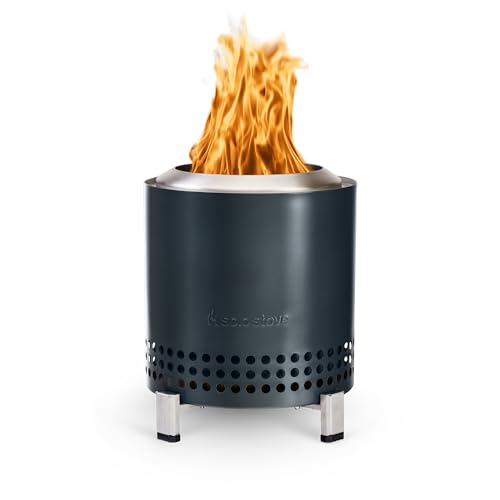 Solo Stove Mesa XL, 7 Inch Tabletop Fire Pit with Stand - Smokeless, Stainless Steel Fire Pit for Camping, Outdoor & Patio- Wood Burning or Pellet Fueled Portable Bonfire, 2.3lbs, Gunmetal