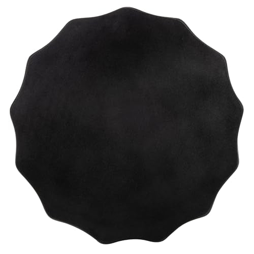 SAFAVIEH Outdoor - Jaslyn Accent Stool - Black Concrete - Modern Sculptural Drum Design - Ideal for Living Room, Patio, Deck, Sunroom, 15.3" W x 15.3" D x 17.7" H (VNN1010C)