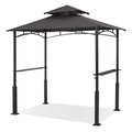 ABCCANOPY 8x5 Grill Gazebo - Outdoor BBQ Canopy Shelter with Led Light for Patio Backyard Grilling (Dark Grey)