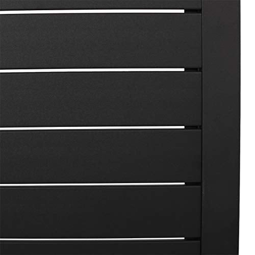 Christopher Knight Home Jesse Coral Outdoor Modern Aluminum C-Shaped End Table, Matte Black