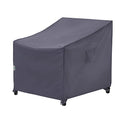 F&J Outdoors Patio Chair Covers, Heavy Duty Waterproof UV Resistant Outdoor Large Deep Seat Lounge Chair Club Chair Cover, Grey, 40" W x 40" D x 36" H