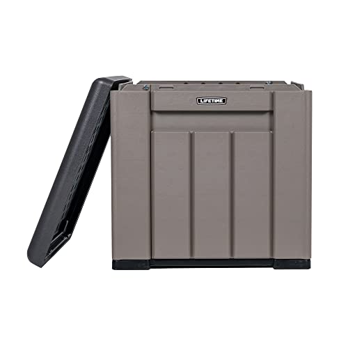 LIFETIME Outdoor Storage Cube Deck Box for Package Delivery, Patio Furniture Cushions, Garden Tools, Pool Accessories, 25 Gallon