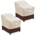 Vailge Patio Chair Covers, Lounge Deep Seat Cover, Heavy Duty and Waterproof Outdoor Lawn Patio Furniture Covers (2 Pack - Large, Beige & Brown)