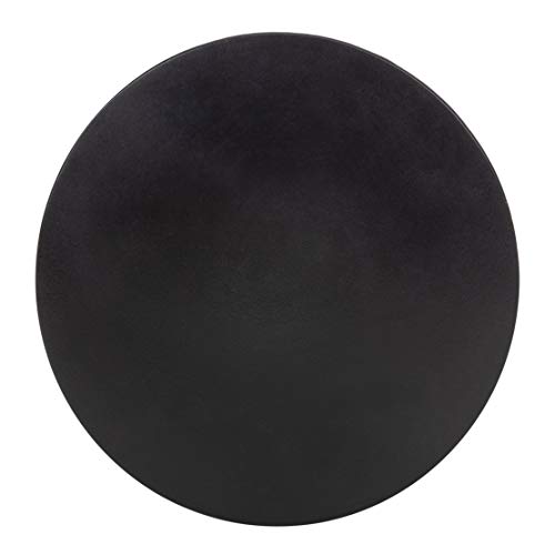 SAFAVIEH Outdoor - Athena Accent Stool - Black Concrete - Sculptural Drum Design - Ideal for Living Room, Patio, Deck, Sunroom, 14.9" W x 14.9" D x 17.7" H (VNN1011C)
