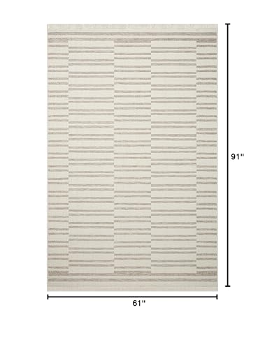 Loloi Amber Lewis Malibu Collection MAB-03 Tan/Ivory 5'-1" x 7'-7" Area Rug