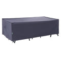 F&J Outdoors Heavy Duty Waterproof Anti-UV Rip-stop Fabric Extra Large Patio Furniture Covers, Grey, 160"x92"x35"