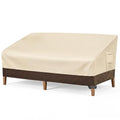 Vailge Heavy Duty Patio Sofa Cover, 100% Waterproof 3-Seater Outdoor Sofa Cover,Lawn Patio Furniture Covers with Air Vent and Handle,79" Wx 37" Dx 35" H,Beige&Brown