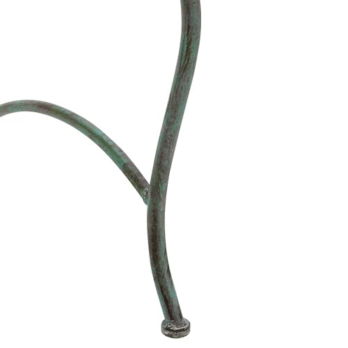 SAFAVIEH Outdoor Collection Leah Victorian Scroll Antique Dark Green Wrought Iron 4-Piece Patio Set