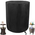 WICKTICK Waterproof Cover for Keter Pacific Cool Bar Outdoor Patio Furniture and Hot Tub Side Table with 7.5 Gallon Beer and Wine Cooler, Outdoor Round Pool Side End Table Cover (21” Dia x 23” H)