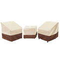 Loriano Patio Furniture Covers Set, 3 Piece Outdoor Furniture Cover Waterproof, 600D Heavy Duty Lawn Furniture Covers Set