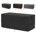 Kingling Deck Box Cover, Outdoor Storage Box Cover for Keter 165 Gallon Deck Box, Waterproof Outside Storage Bench Deck Boxes Covers Black (62" L x 30" W x 28" H inch)
