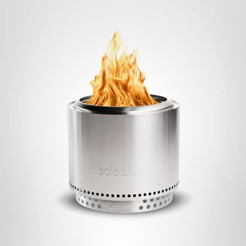 Solo Stove Bonfire with Stand | 19.5" Smokeless Fire Pit, Removable Ash Pan | Portable Stainless Steel Wood Burning Outdoor Fireplace, Ideal for 4–6 People, 21.75 lbs