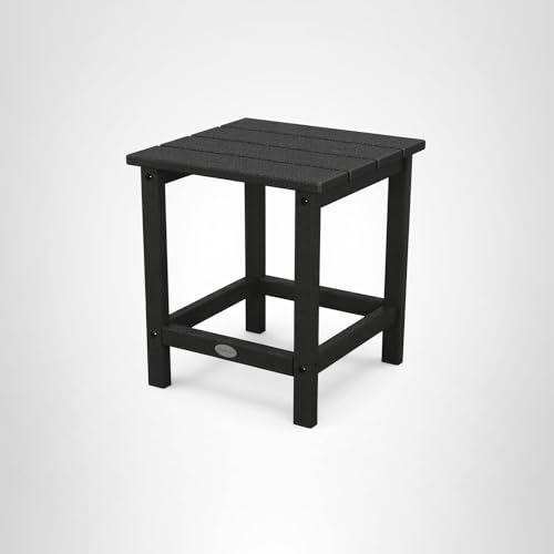 POLYWOOD Long Island 18" Side Table, Black