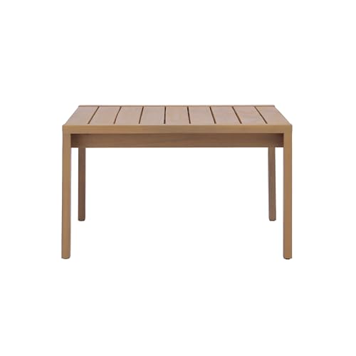 Christopher Knight Home Zunzi 8-Seater Patio Furniture Set with Removable Cushion, 5 Piece Outdoor Acacia Wood Conversation Set, Wooden Outdoor Sectional Sofa Set with Coffee Table, Cream+Light Teak