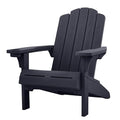 Keter Kiawah Adirondack Chair, Weather‑Resistant Resin Outdoor Patio Chair, Ergonomic Design, All‑Weather Seating for Garden, Deck & Backyard, Midnight Navy