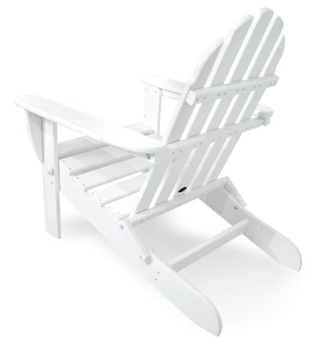 POLYWOOD AD5030WH Classic Folding Adirondack Chair, White 35.7 x 29 x 35.7 inches